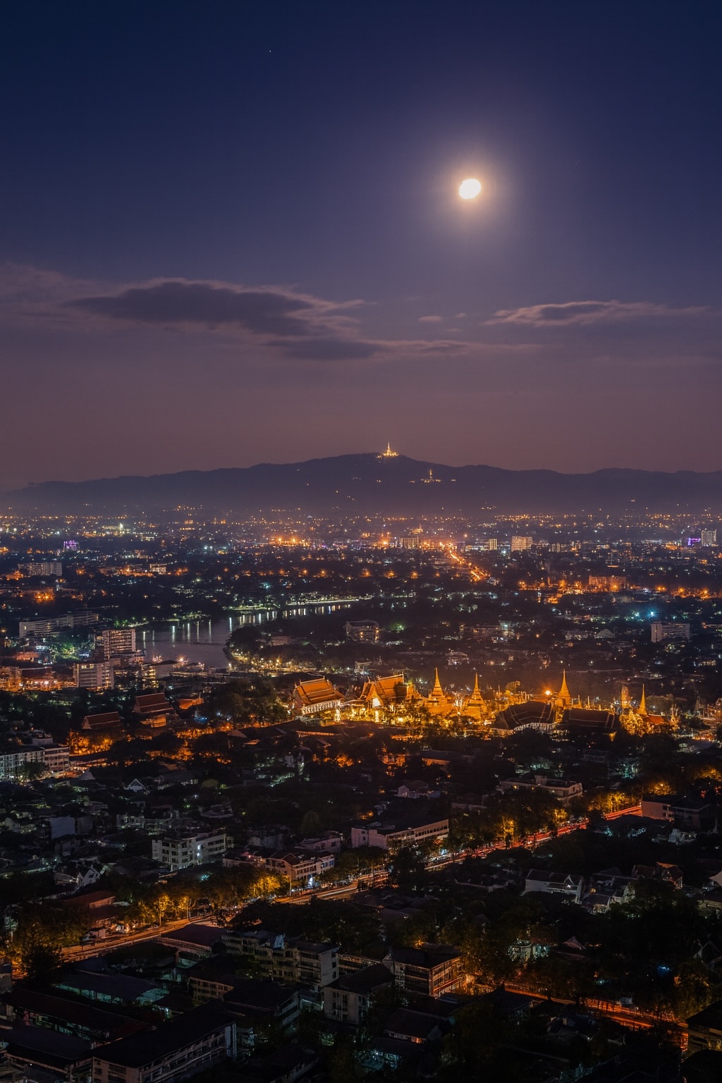 Chiang Mai Thailand night view - Home of Chili Radio English radio station